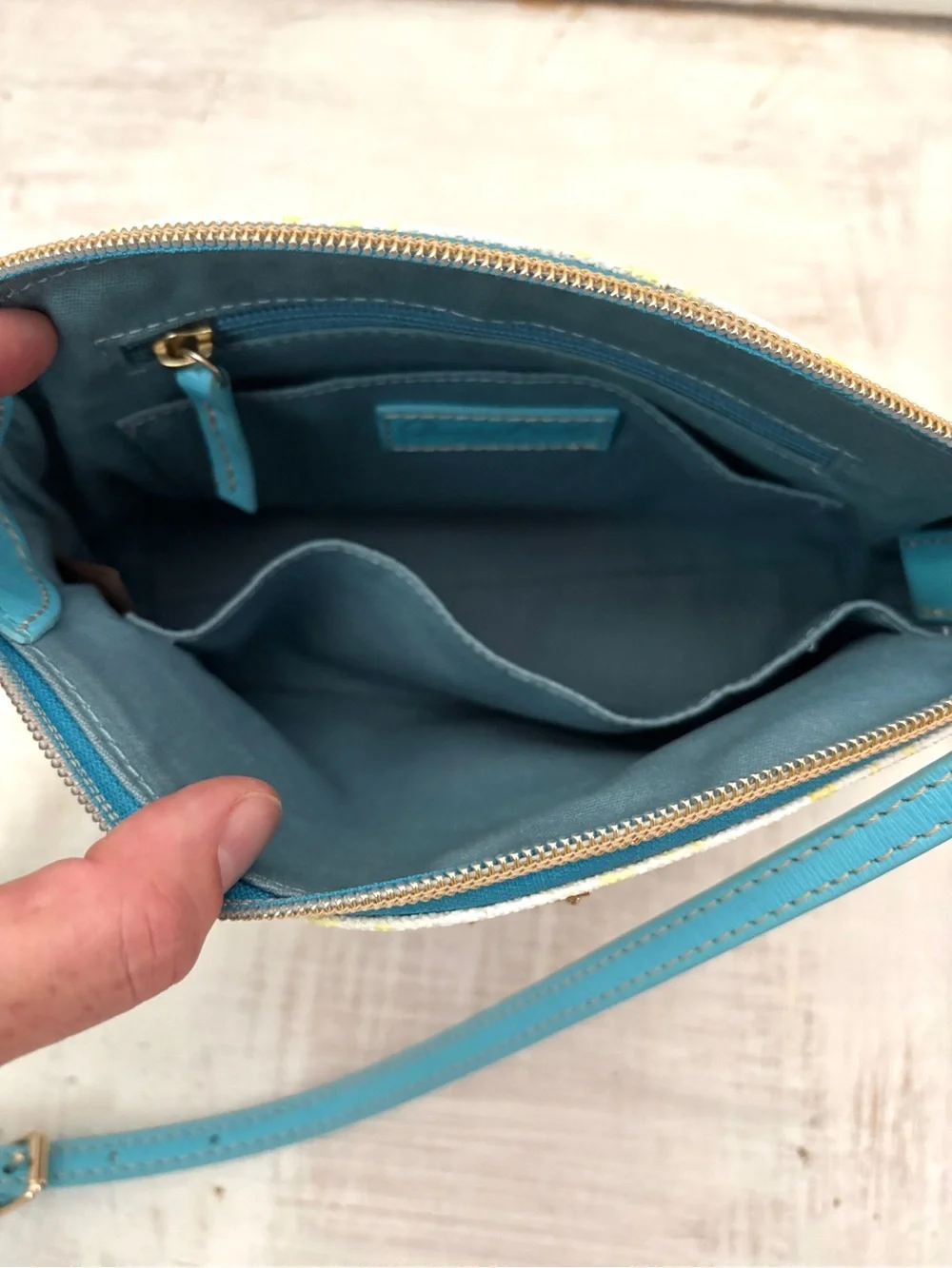 Dooney & Burke Suki Snow Cone Pattern Crossbody Bag Blue Limited Edition